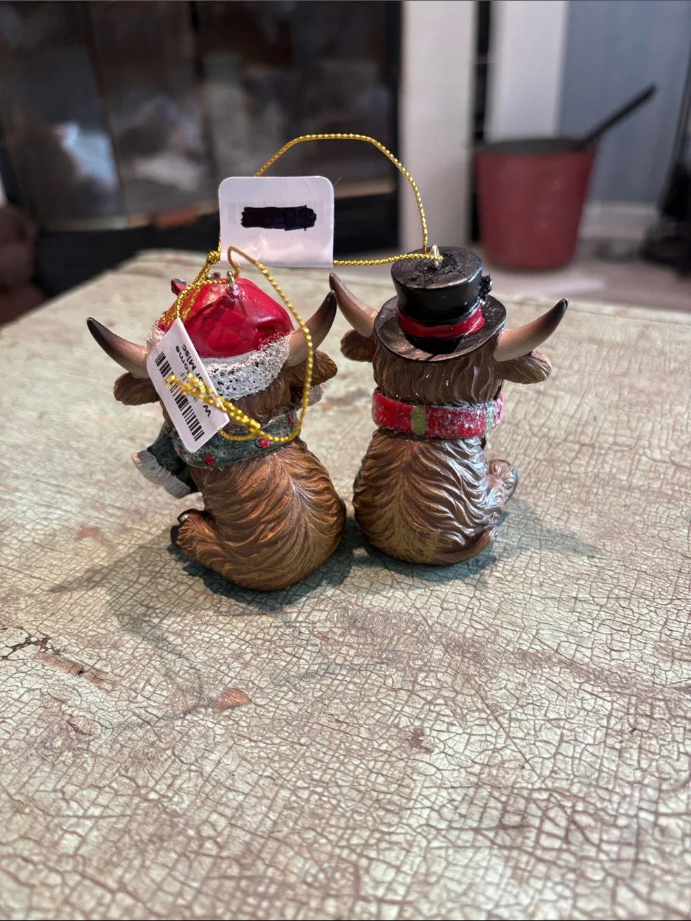 Ohio Farm Bureau 2025 Highland Cow Christmas Ornaments Set of 2